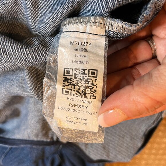 Women’s Denim Overalls Jumpsuit NWOT Blue Jean Relaxed Fit Adjustable Straps M - Picture 10 of 11